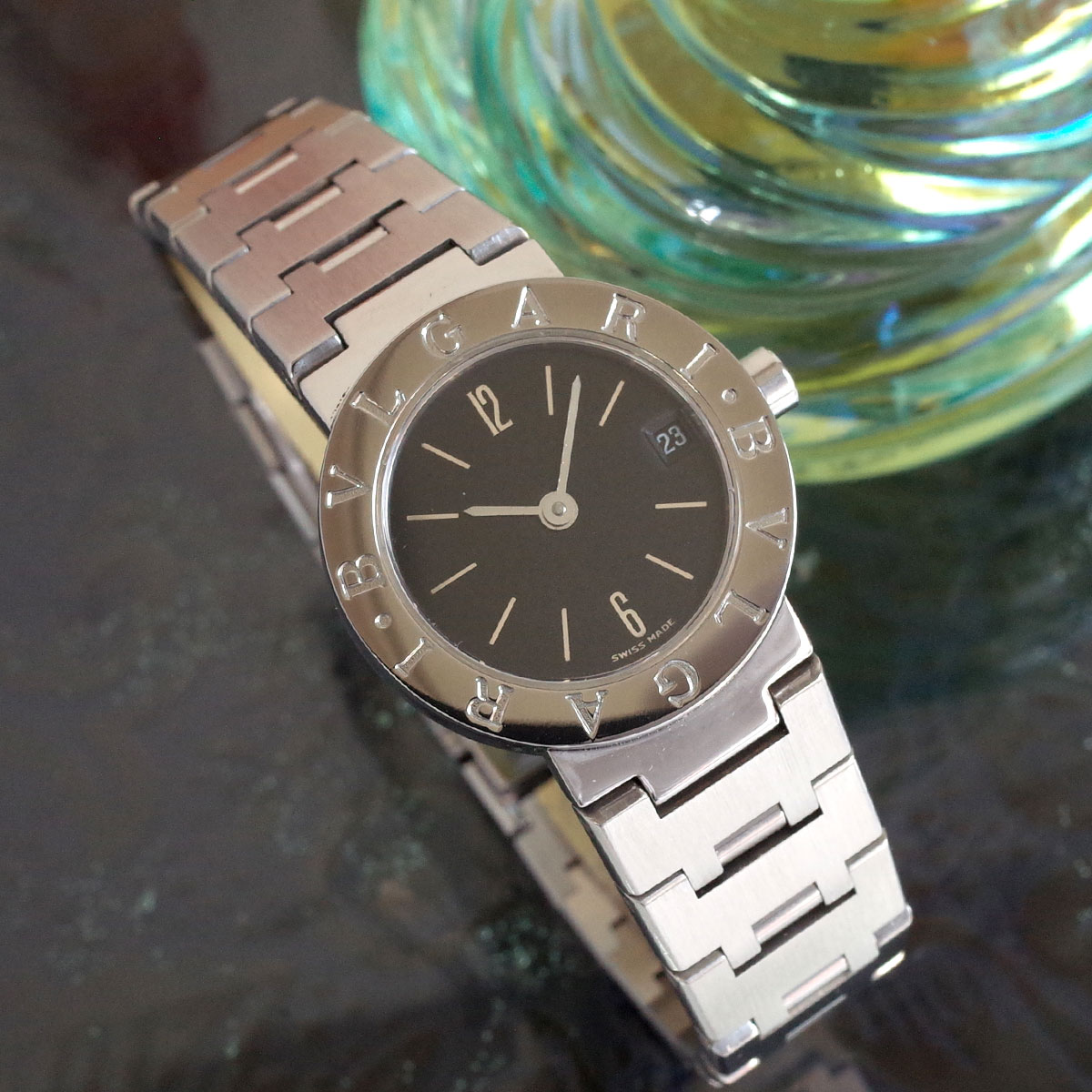 【美品】希少品　BVLGARI ブルガリ クォーツ式腕時計　BB23SS メンズ BVLGARI ブルガリ ブルガリブルガリ 腕時計 BB23SS クオーツ