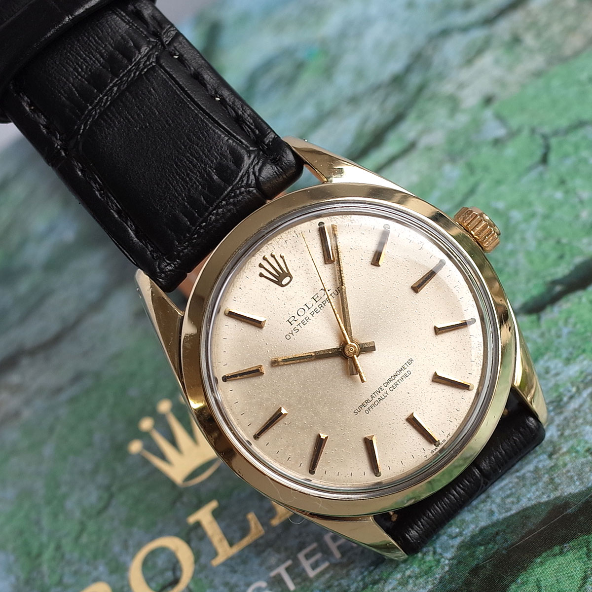 ロレックス Ref 1024 1967年製 K14 キャップゴールド 自動巻 Cal 1570 メンズ 腕時計 Rolex 新品革ベルト 中古 Idobelieve Com