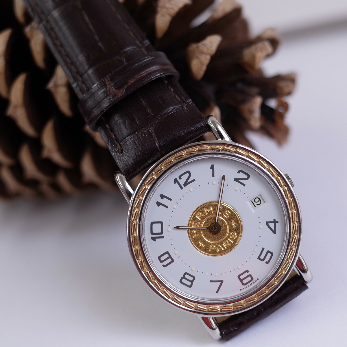 楽天市場】ベルト訳あり☆【HERMES】エルメス セリエ デイト クォーツ