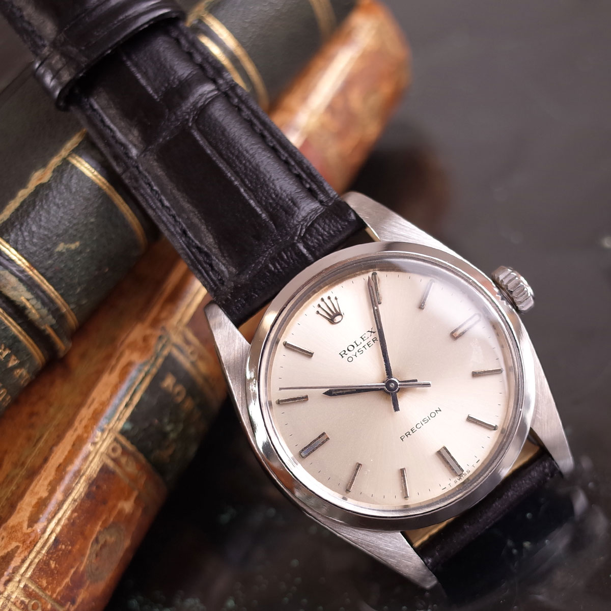 ROLEX Oyster Perpetual 自動巻き腕時計 ロレックス/オイスターパーペチュアルデイト/シルバーダイヤル