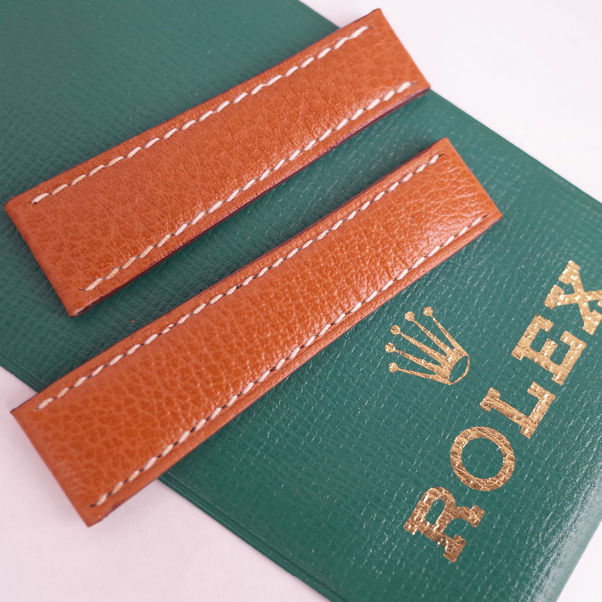 ROLEX ロレックス B9940 純正本革ベルト 茶 ステッチ ストラップ レザー 20mm/16mm デイトナ用 未使用 正規品 SWISS MADE｜ブランドショップパリノ