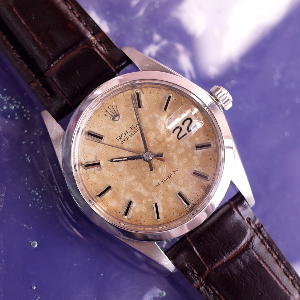 古艶 ロレックス 6694 オイスターデイト プレシジョン 1966年 SS メンズ 手巻 ウオッチ ROLEX アンティーク OH済1年言いはなつ