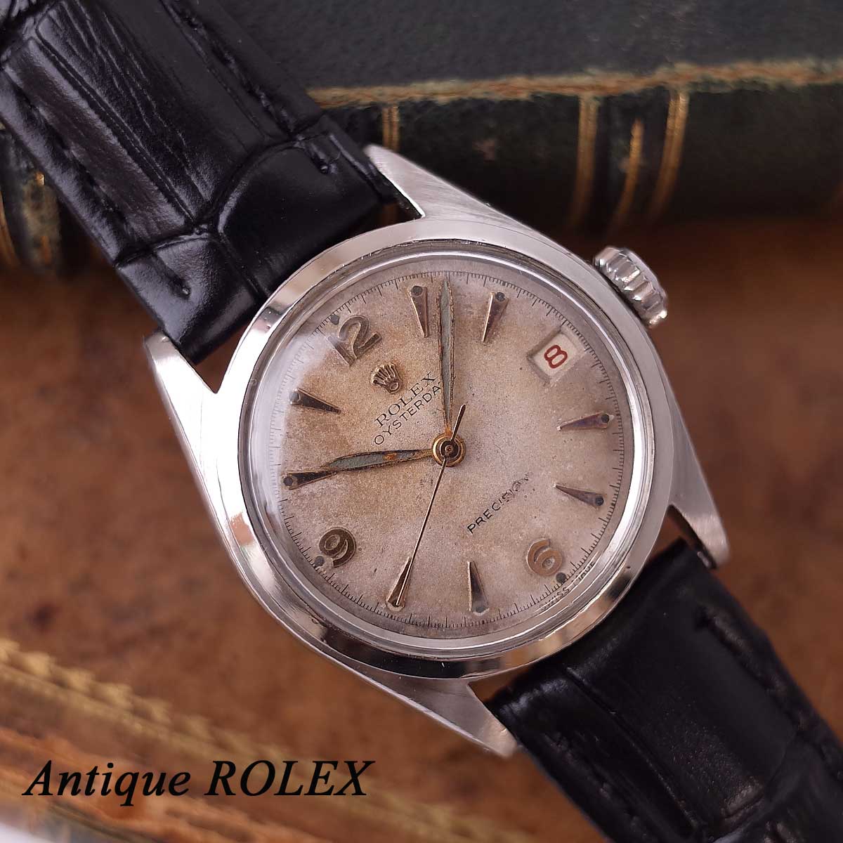 ロレックス 6066 百貨店牡蛎 リダン 赤黒暦 ボーイズ SS 男女 手巻 ウオッチ ROLEX アンティーク OH済1年引き請ける