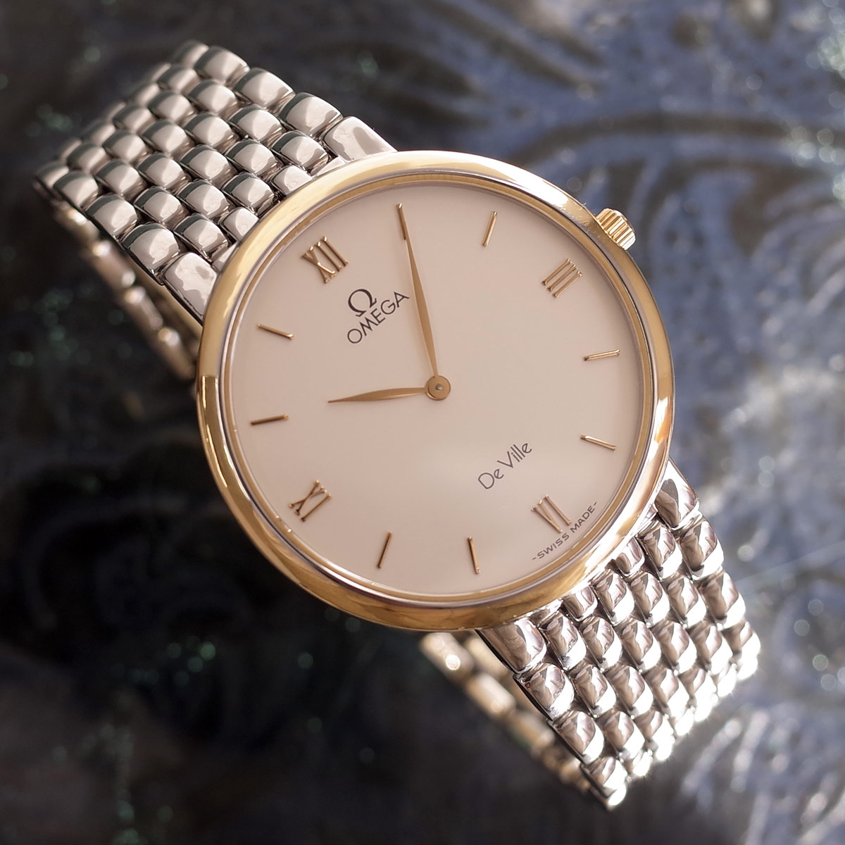 楽天市場】訳有 オメガ デビル 195.2378 K18YG/SS コンビ アイボリー