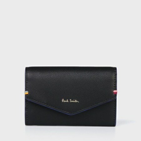 ポールスミス名刺入れカードケースハイライトステッチブラックPaulSmith
