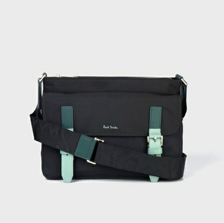パーチスミス ショルダーバッグ コントラストレザーバックル ブラック Paul Smith ポールスミス 財布 バッグ メンズ レディース 送料無料 正規品 新品 ギフト 10料足 代 30代 40代 クリスマス プレゼント Krp Com