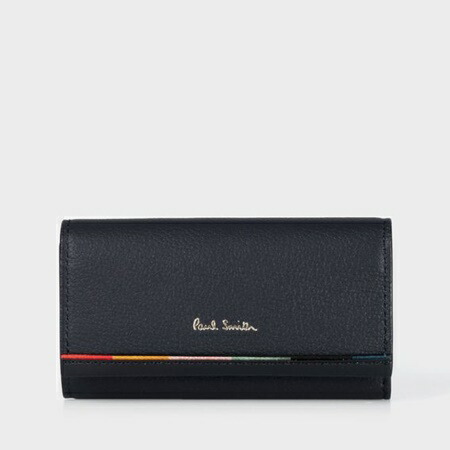 ポールスミス キーケース レイヤードストライプ ネイビー Paul Smith 全商品オープニング価格特別価格