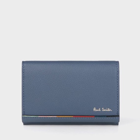 ポールスミス 名刺入れ カードケース レイヤードストライプ ネイビー Paul Smith かわいい