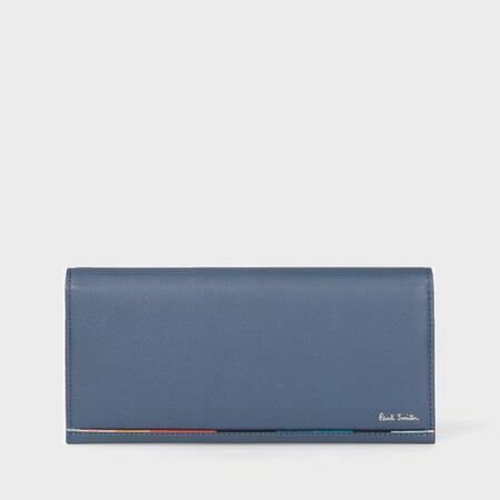 ポールスミス長財布レイヤードストライプネイビーPaulSmith
