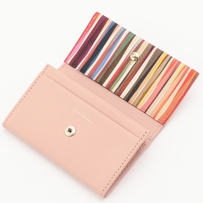 ポールスミス 名刺入れ クロスオーバーストライプトリム ネイビー Paul Smith ポールスミス 名刺入れ クロスオーバーストライプトリム ネイビー Paul Smith