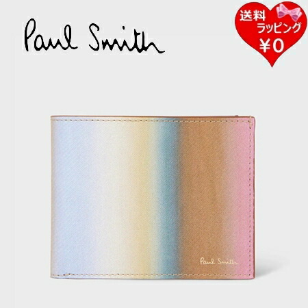 【無料ラッピング】  【貨物輸送無料】極点スミス Paul Smith 折札入れ Smith Stripe 2つ折り札入れ イタリア製 メンズ財布-財布・ケース-バッグ・小物・ブランド雑貨