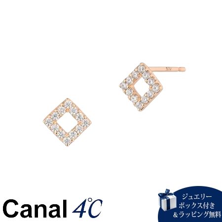 カナルヨンドシー Canal 4℃ カナル4℃ ピアス K10ピンクゴールド キュービックジルコニア レディース