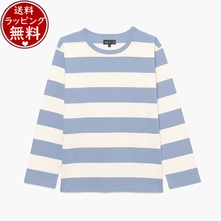 アニエスべー agnes b Tシャツ ボーダー Sサイズ ブルー系 TS ロング