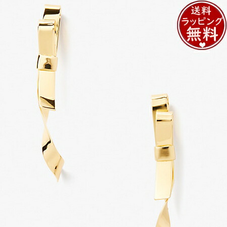 ケイトスペード kate spade リボン ボウ リニア イヤリング GOLD