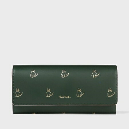 ポールスミス 長財布 キャットドゥードゥル Smith グリーン Paul