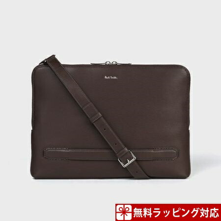 ポールスミスバッグメンズクラッチバッグマルチストライプハンドルダークブラウンPaulSmith