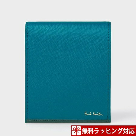 楽天市場 ポールスミス 財布 メンズ 折財布 二つ折り サフィアーノ 2つ折り財布 ブルー Paul Smith ポール スミス Paris Lounge パリスラウンジ