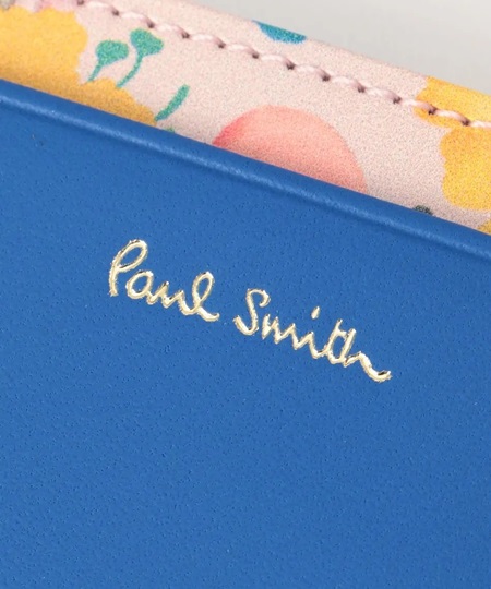 お1人様1点限り ポールスミス パスケース レディース 定期入れ ペタルプリントトリム ブルー Paul Smith ポール スミス 超特価激安 Indiatribune Com