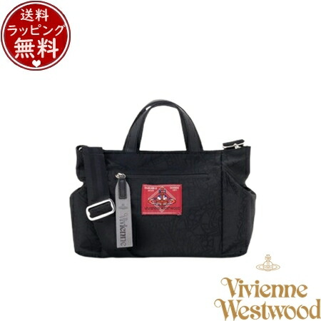 【無料ラッピング】 ヴィヴィアン ウエストウッド Vivienne Westwood バッグ トートバッグ TANGLED ORB JACQUARD HENRY トートバッグS ブラック 送料無料