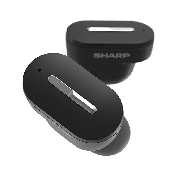 シャープ SHARP 補聴器 メディカルリスニングプラグ MH-L1-B ブラック 軽度 中度難聴向け 落下防止ネックストラップ付
