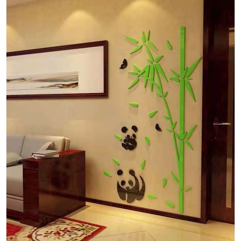 3d パンダ 竹 ウォールステッカー Diy アクリル壁紙 飾り はがせる 装飾 シール 壁 ホーム キッチン リビングルーム ベッドルーム インテリア Mサイズ Purplehouse Co Uk