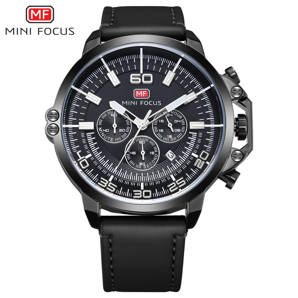 【国内正規代理店】MINIFOCUS ミニフォーカス メンズ 男性用 腕時計 時計 ストップウォッチ クロノグラフ スポーツ ビジネス 欧米 海外人気 ミリタリーマルチ クォーツ カレンダー MF0095G プレゼント ギフト お祝い 誕生日 父の日 かっこいい 成人式 クリスマス 彼氏 旦那