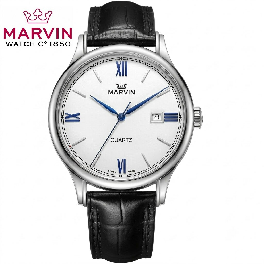 【定まり品】Marvin マーヴィン  M020.13.25.74  メンズ ウオッチ  石英時辰儀 スイス連邦製 社会的運動 雨合羽 ブランド名  寄せあわせ