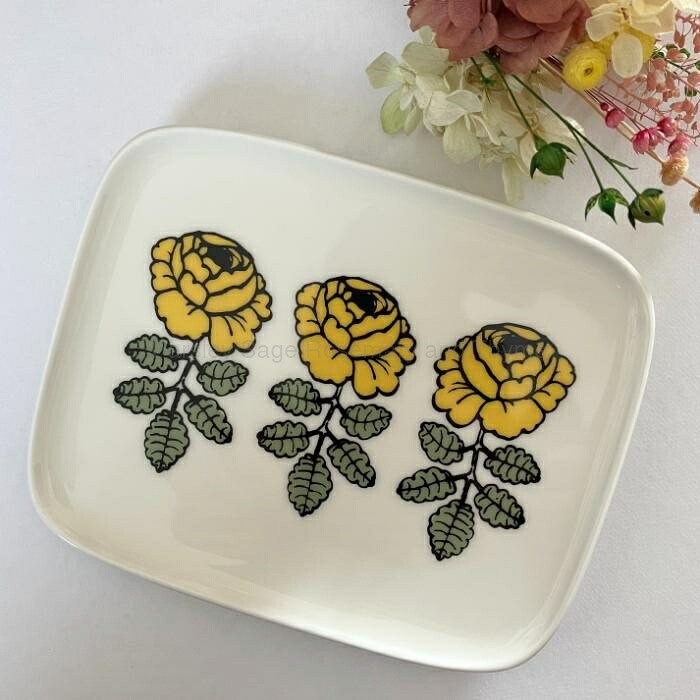 marimekko VIHKIRUUSU 黄色 一皿 マリメッコ ヴィヒキルース