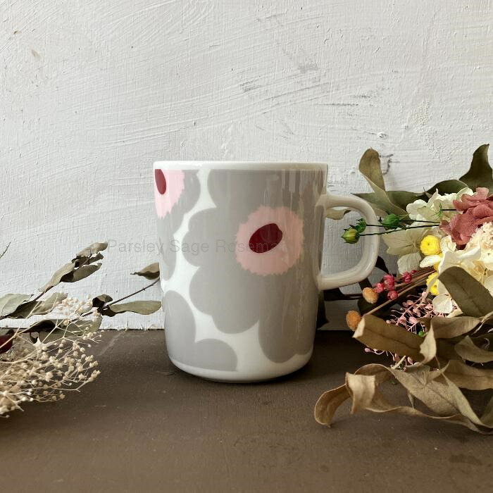 marimekko unikko コップ 白いこと×点火装置薄墨色（点火装置サクラ色） マリメッコ ウニッコ フィンランド