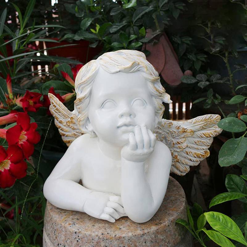 楽天市場】置き物 工芸品 天使のインテリア 置物 ホワイト 天使 モダン