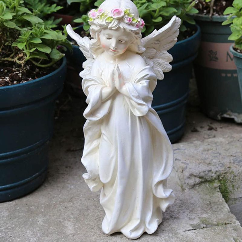 楽天市場】置物 雑貨 天使 ガーデニング置物 アンティーク調 ガーデン