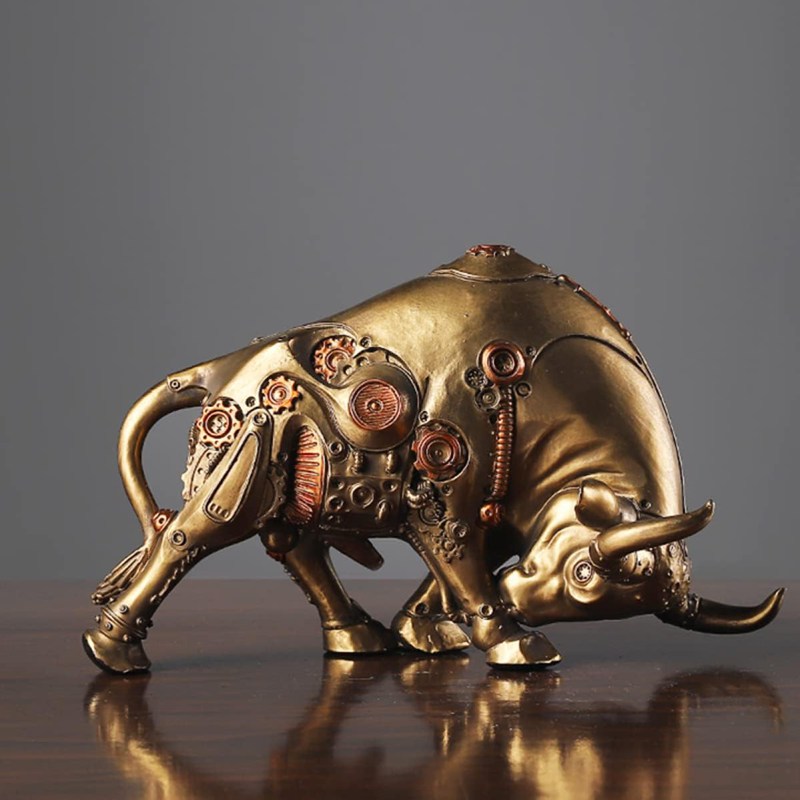 楽天市場】Buffalo グレイバッファロー リアルな水牛の置物 オブジェ