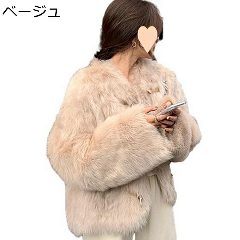 フード付きピンクベージュ毛皮コート 楽天市場】ファーコート 毛皮コート レディース ファーコート アウター