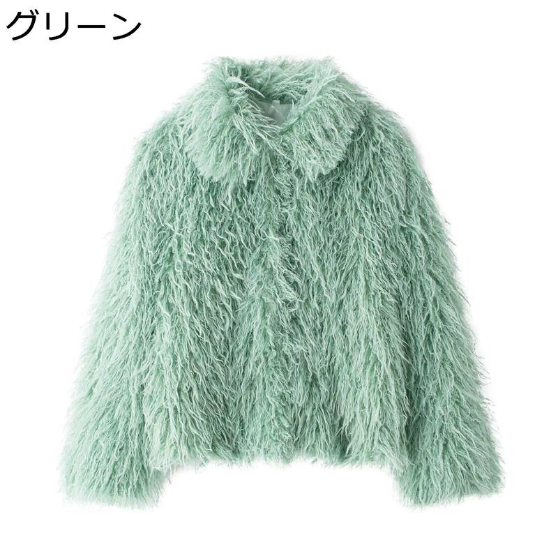 グリーン フェイクファーコート ショート丈 楽天市場】フェイク フォックスファー コート ショート丈 : NISHIKIYA