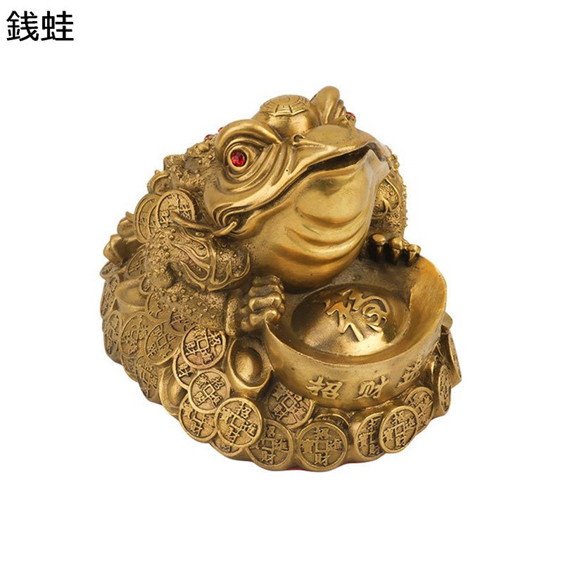 銅製 金蟾 招財進宝 開運 風水 招財 置物 工芸品 装飾品 楽天市場】特大 金蟾（キンセン・ゼニガエル） 銅製 ＜風水