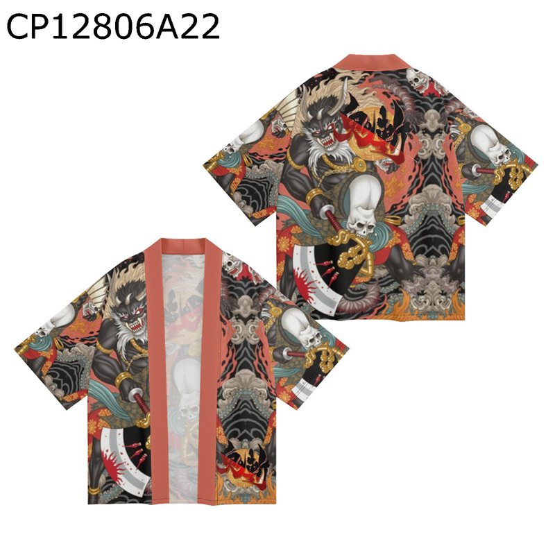 楽天市場】カーディガン メンズ 和式パーカー 夏服 和柄プリント 鬼
