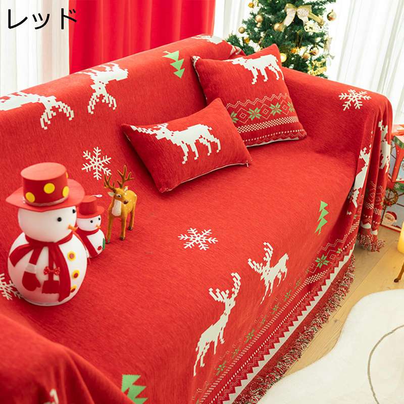 楽天市場】マルチカバー クリスマス ソファーカバー ベッドシーツ