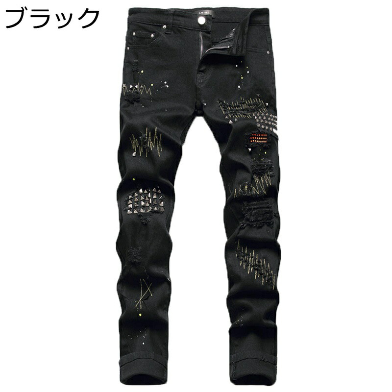 楽天市場】新作 MiJKO メンズ ダメージ加工 ビンテージ風 デニム