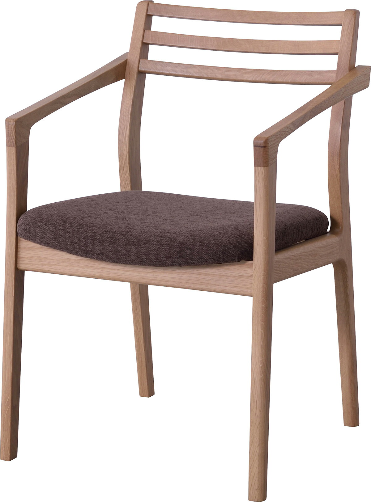 東谷 ダイニングチェア アームチェア W50×D51×H76.5×SH43 ナチュラル JPC-124OAK 4985155197125 イス 椅子 日本製 1人用 一人掛け 肘掛付き 北欧風 温かみ 背もたれ 木 ファブリック 軽量 座りやすい 使い心地 シンプル 天然木(オーク) ウレタン塗装 ポリエステル 31,350円