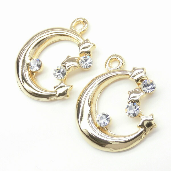 クレセントムーン 三日月 /スター 星 淡水バロックパール K10 一粒ピアス クレセントムーン 三日月 /スター 星 淡水バロックパール K10 一