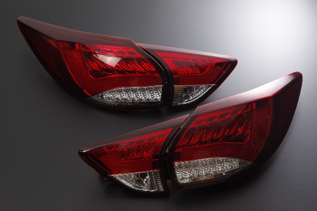 LED切れ水漏れ1年間保証付！ 初回ロット限定DIYメンテナンスDVD付！ ！ LED ライトバー テール レンズ レッド&クリスタル 12-16 マツダ ＣＸ&minus;５｜ＰＡＲＴＳ