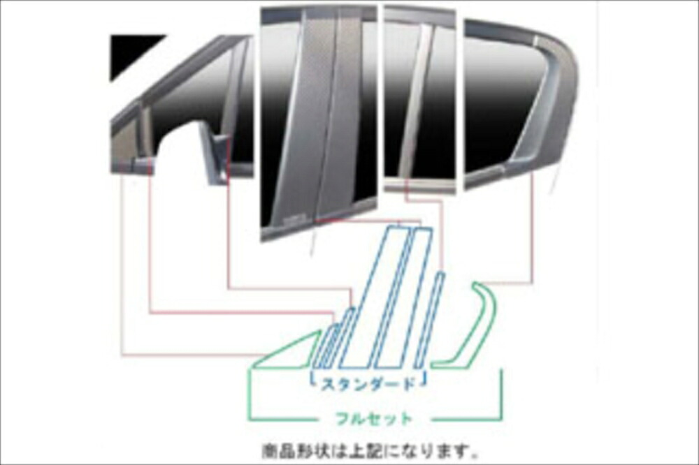 ホンダ フリード マジカルカーボン ピラーセット フルセット（バイザーカットタイプ） レッド GB3/4 フリード(2008/5～)