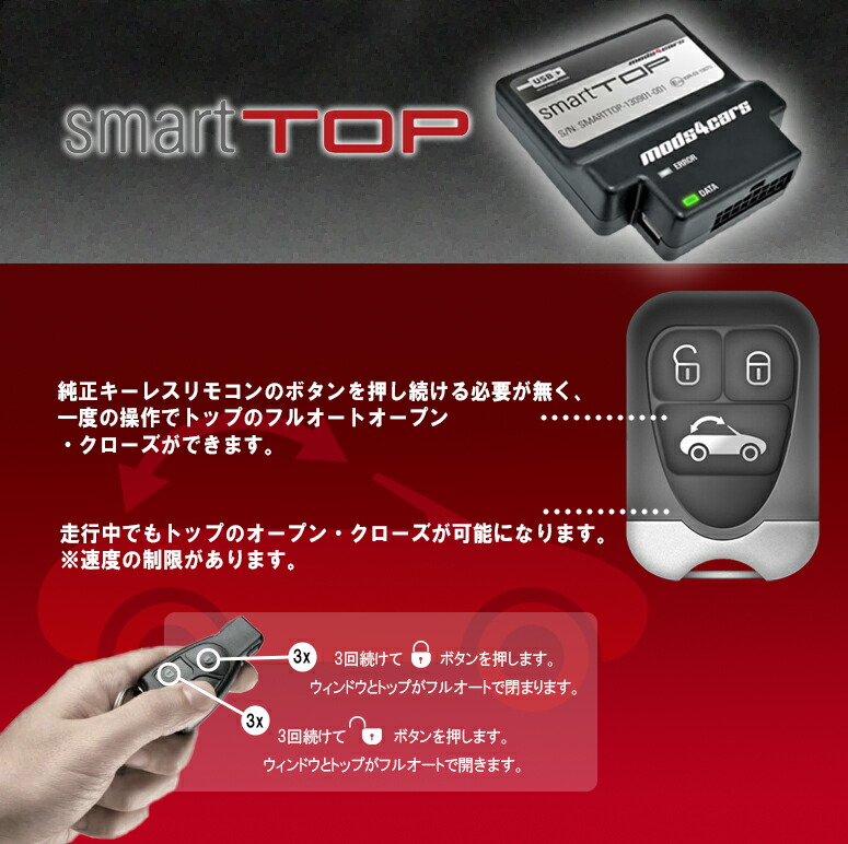 【楽天市場】メーカー保証付 正規品 mods4cars SMART TOP スマートトップ 2009- BMW E89 Z4 : ＰＡＲＴＳ