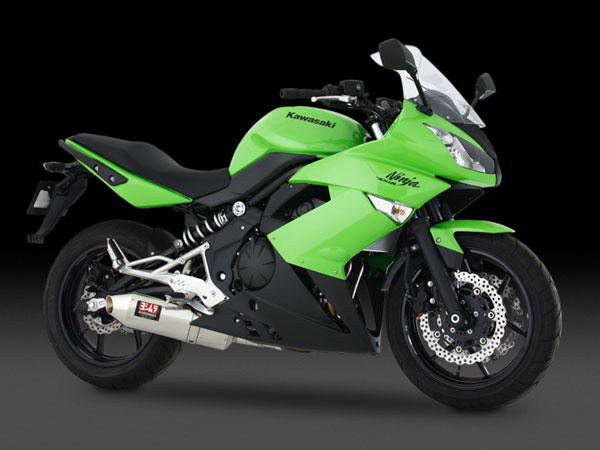 ヨシムラ Ninja400R('11-'12)用　Slip-On Oval-Cone サイクロンEXPORT SPEC/SS(ステンレスカバー)　110-255-5P50