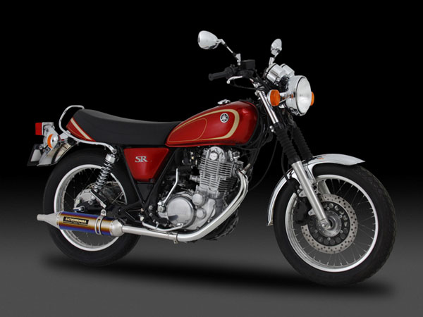 ヨシムラ SR400[(FI車 '10-)/キャブ車('03-'08)]用　Slip-Onサイクロン PATRIOT STB(チタンブルーカバー)　110-357-5T80B