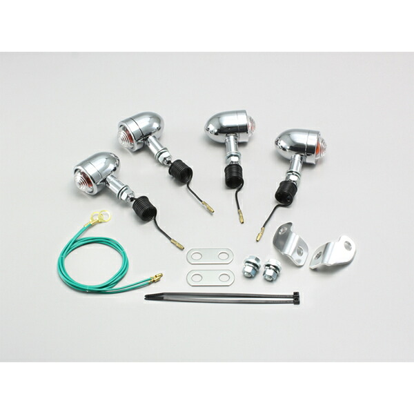 【×欠品中 要納期確認】ハリケーン エイプ50/エイプ100 ミニブレットウインカーKIT(クリアレンズ) HA5307C-02
