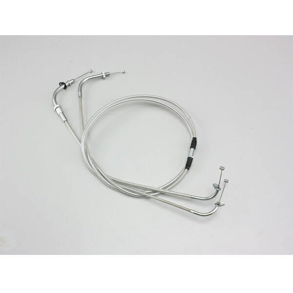 【○メーカー在庫あり】ハリケーン ロングスロットルケーブルW ステンレスメッシュ　HB6345M-20