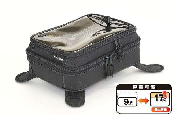 【4月21日出荷】TANAX スマートタンクバッグL(ブラック)　MFK-178
