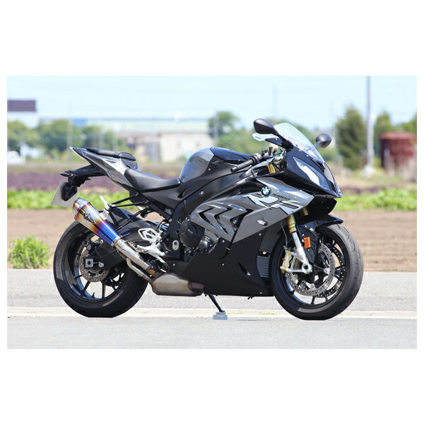 アールズギア BMW S1000 マフラー BMW S1000RR('17～) ワイバンリアルスペック スリップオンマフラー [チタンドラッグブルー] RB08-03RD