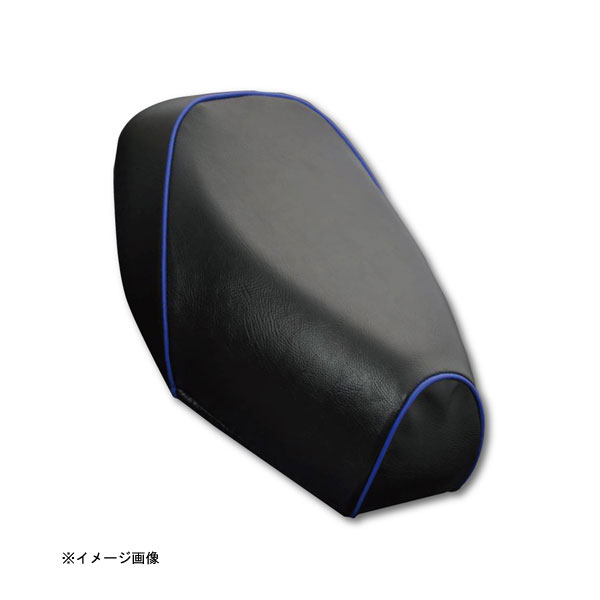 アッズ(AZZU) [5FA]グランドアクシス100(AXIS)用　国産カスタムシートカバー [黒カバー・青パイピング/被せるタイプ]　 AZ-YCR2031-C10P50